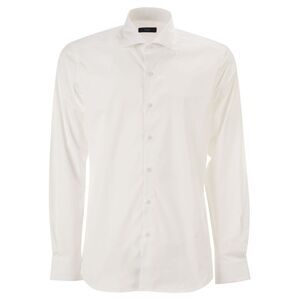 Fay Men Regular Fit Shirt In Stretch Poplin
